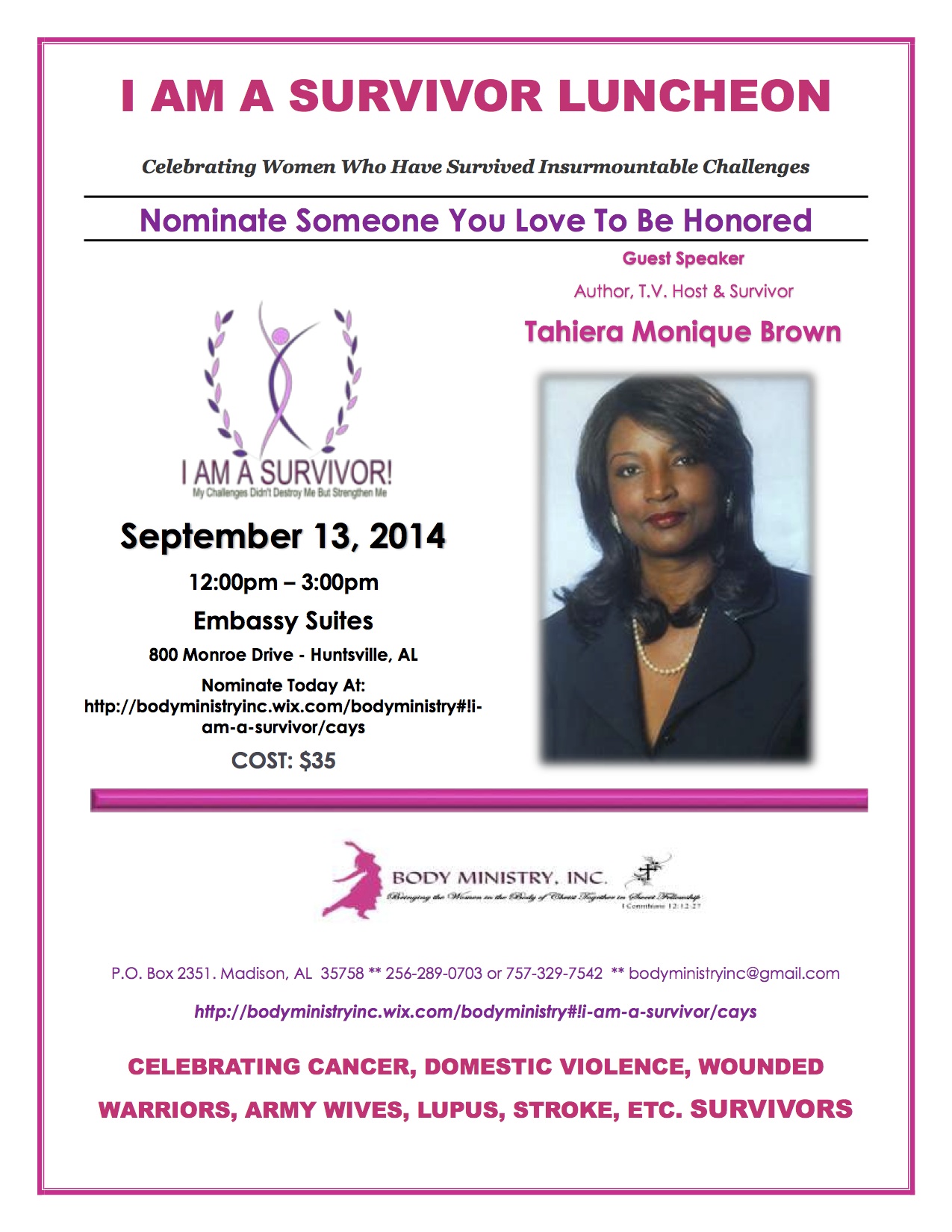 Birmingham, AL Motivational Speaker - Tahiera Monique Brown